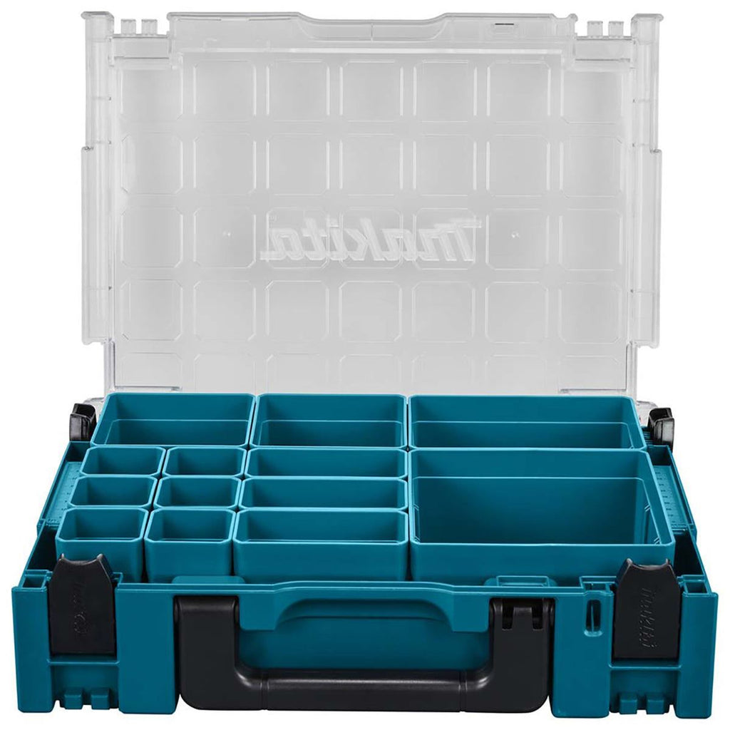 Makita 191X80-2 Makpac Organizer Set With Clear Lid & 13 Inserts